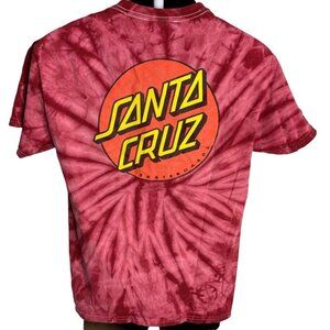 Vintage Mens Santa Cruz Skate Tie Dye Shirt Crewneck Short Sleeve Sz M